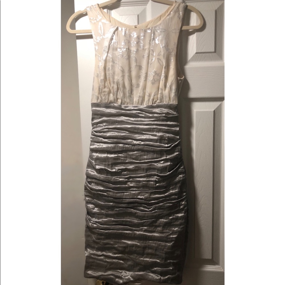 Nicole Miller Dress Silver/White